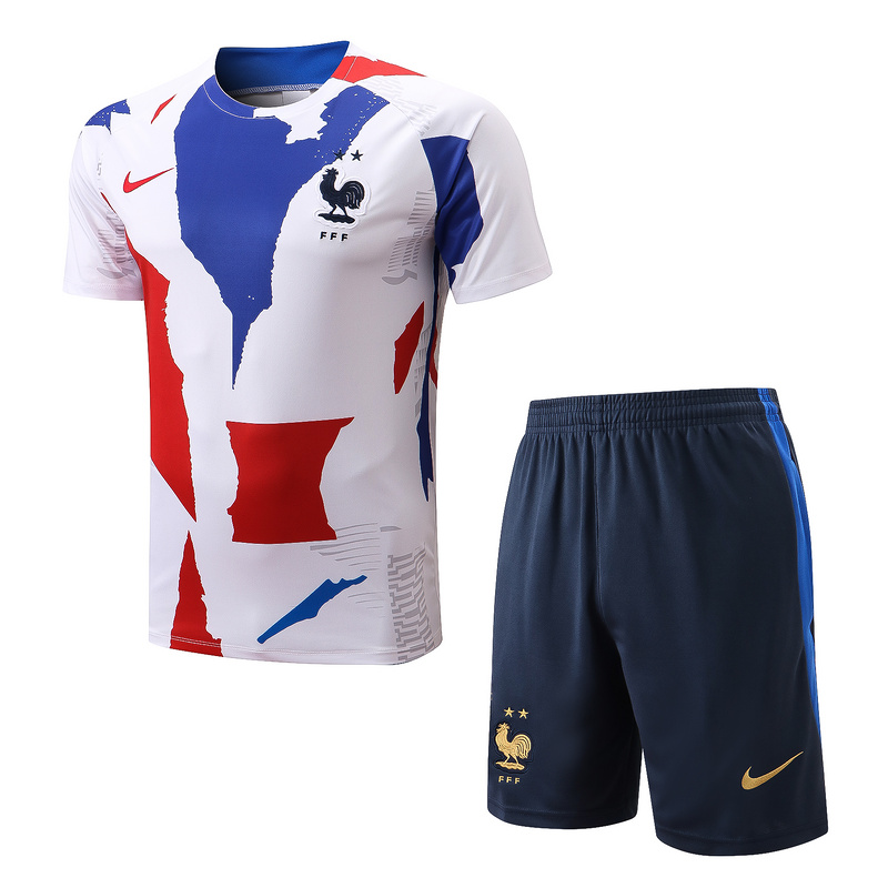 AAA Quality France 22/23 White/Blue/Red Training Kit Jerseys